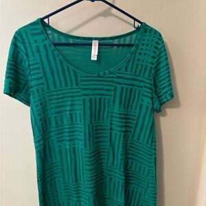 LuLaRoe Green Graphic Relaxed T-Shirt